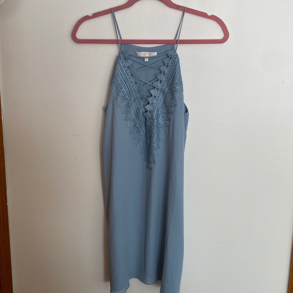 WAYF Lace Up Mini Dress